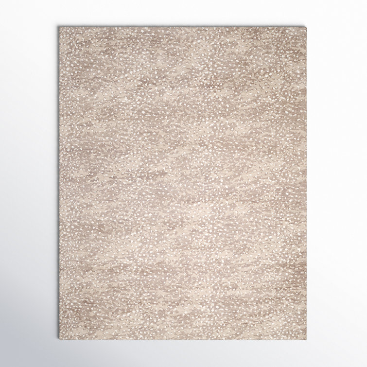 Handmade Brown Wool 8' x 10' Rectangular Rug