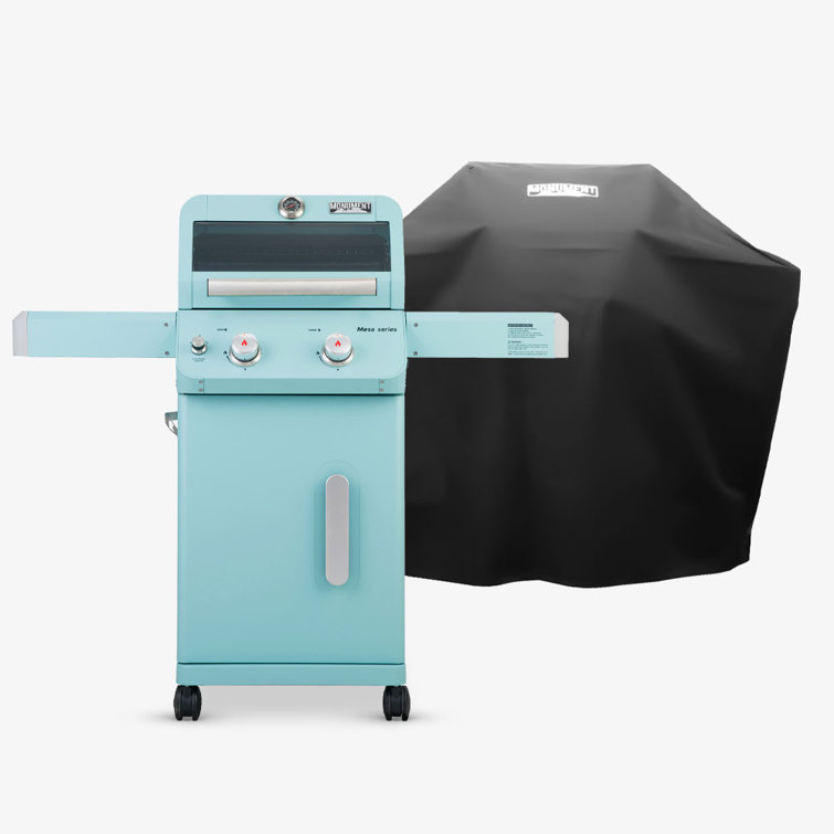 Mesa Jade Green 2-Burner Propane Gas Grill with LED Controls