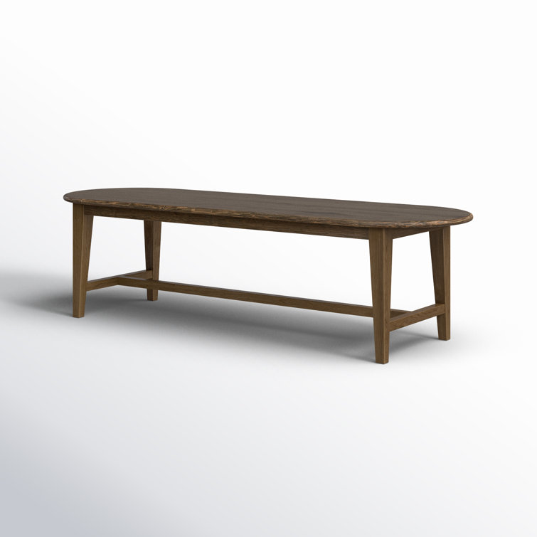 Black Solid Pine Oval Dining Table for Eight