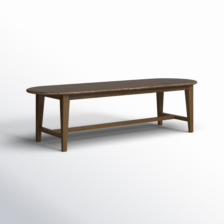Black Solid Pine Oval Dining Table for Eight