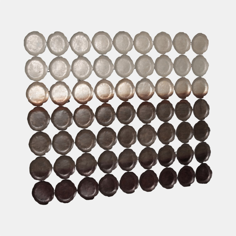 70" x 56" Metallic Ombre Iron Wall Art in Bronze and Black