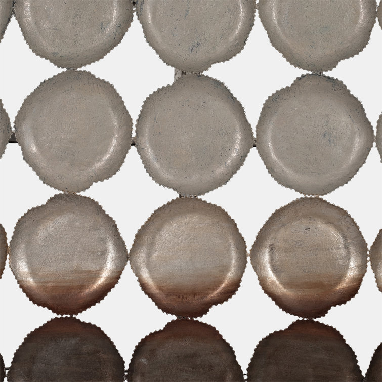 70" x 56" Metallic Ombre Iron Wall Art in Bronze and Black