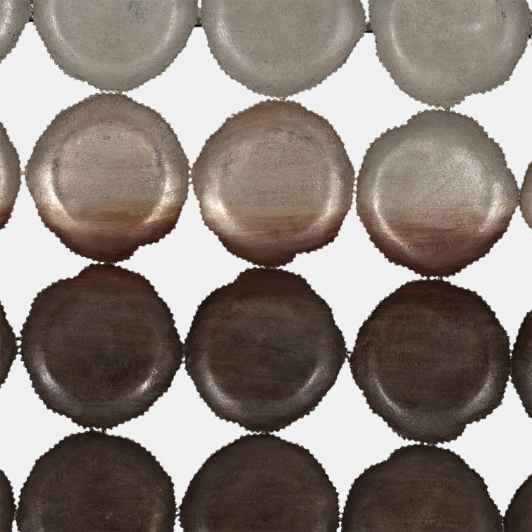 70" x 56" Metallic Ombre Iron Wall Art in Bronze and Black