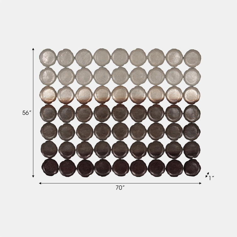 70" x 56" Metallic Ombre Iron Wall Art in Bronze and Black