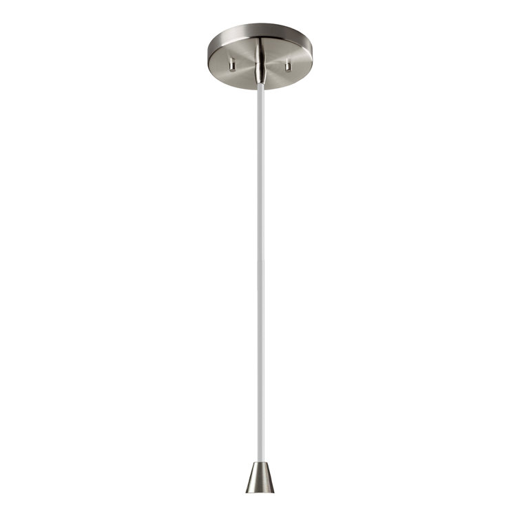 Gloss Gray Ceramic Single Light Pendant with Polished Chrome Finish