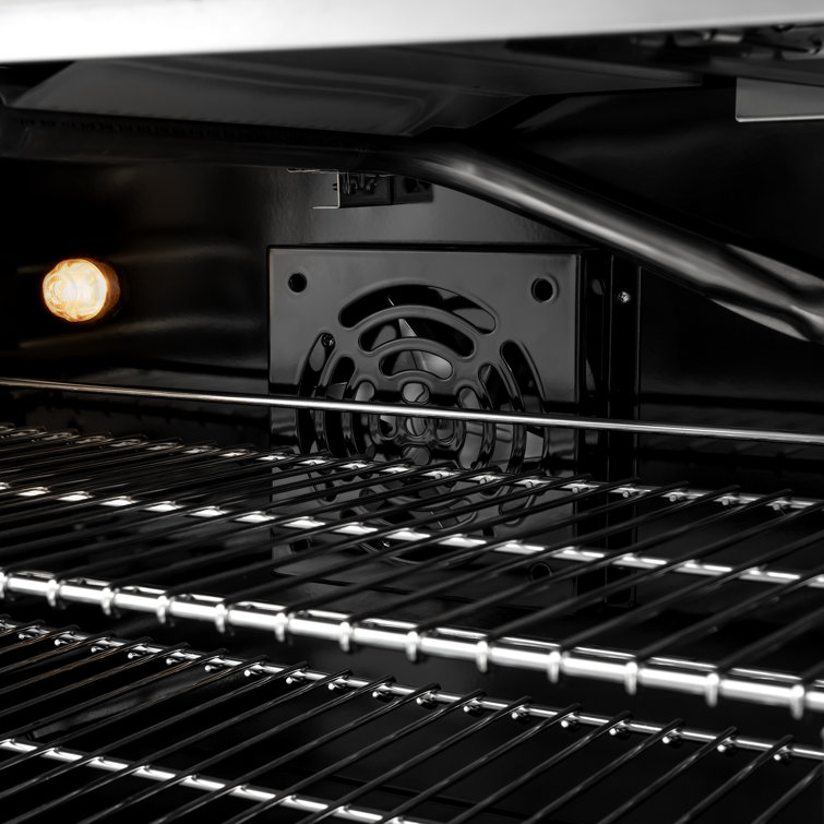 ZLINE 36" Stainless Steel Gas Range with Polished Gold Accents