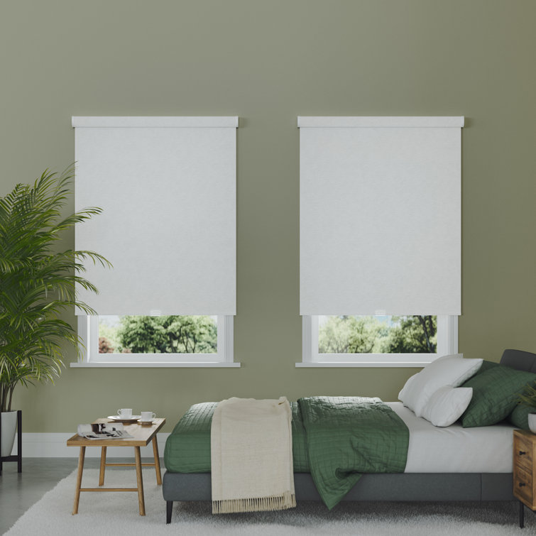 Custom Size Cordless Blackout Roller Shades in Neutral Colors