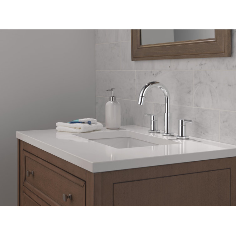 Chrome Pull-Down Widespread Bathroom Faucet with Sprayer