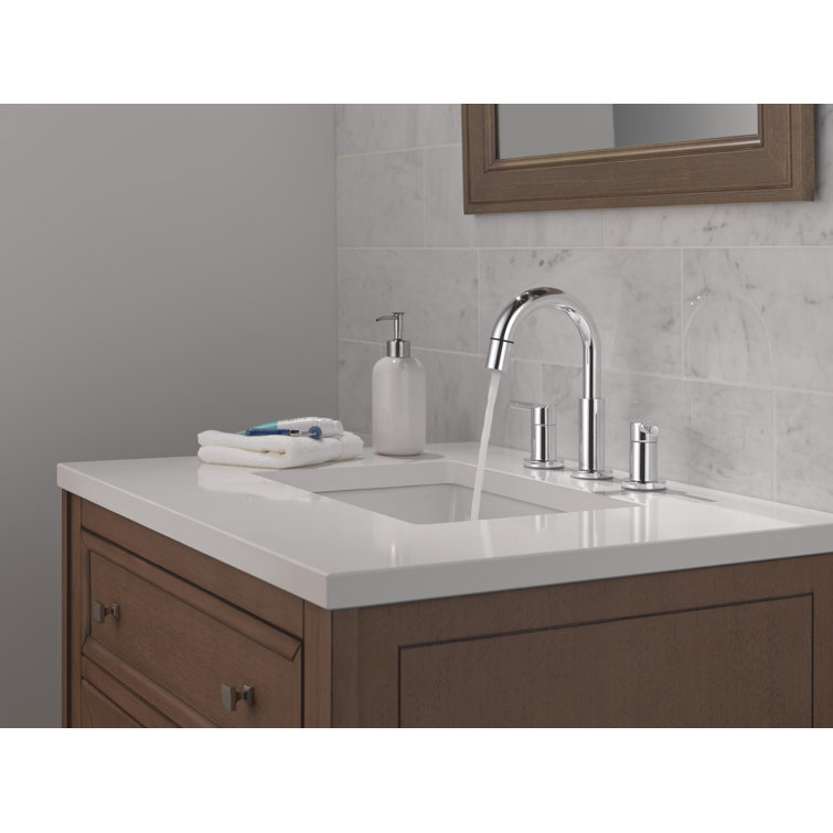 Chrome Pull-Down Widespread Bathroom Faucet with Sprayer