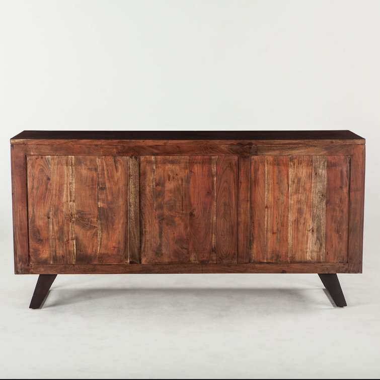Nottingham Loft 68'' Buffet with Live Edge and Iron Base