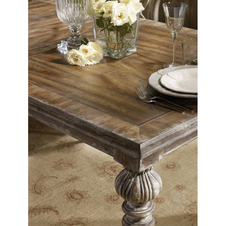 Farmhouse Extendable Rectangular Wood Dining Table