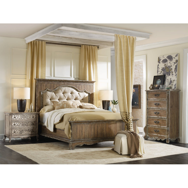 Chatelet Beige 3-Drawer Traditional Nightstand