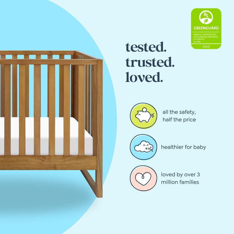 Hunter Chestnut 3-in-1 Convertible Crib with Adjustable Mattress Heights