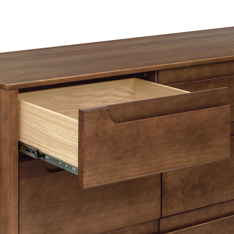 Natural Walnut Painted 9-Drawer Wood Dresser