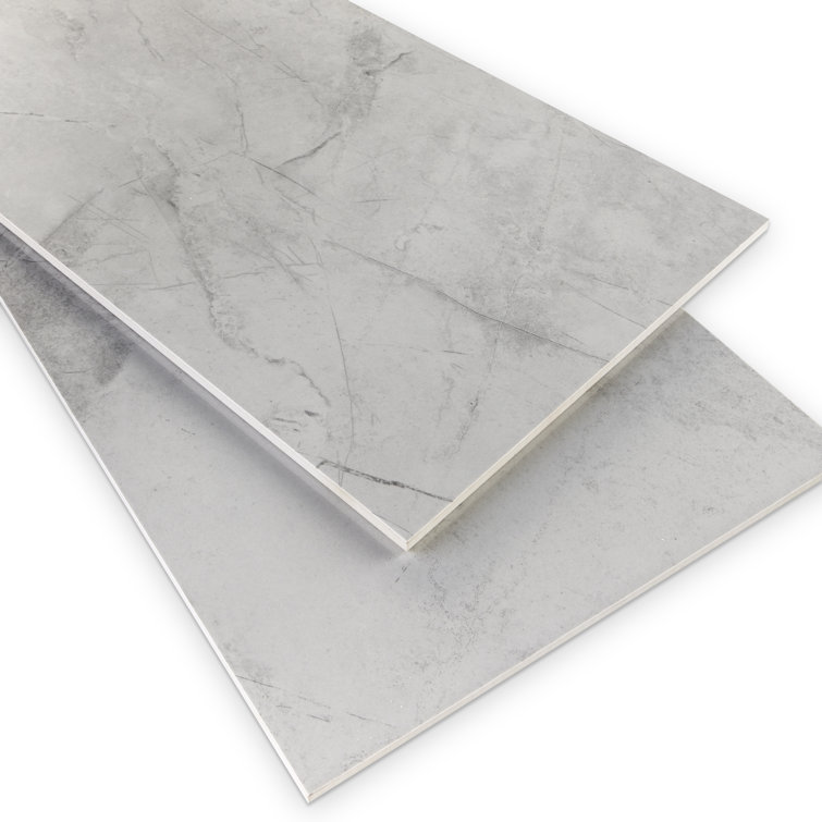 Pierre 12x24 Light Grey Polished Porcelain Wall and Floor Tile
