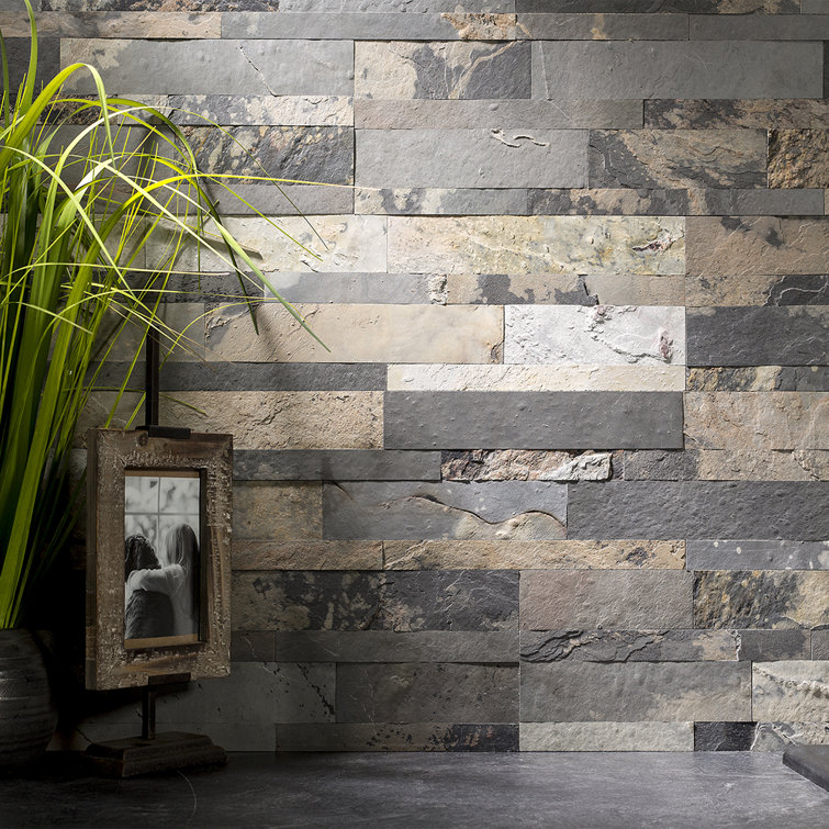 Medley Slate Natural Stone Peel and Stick Mosaic Tile
