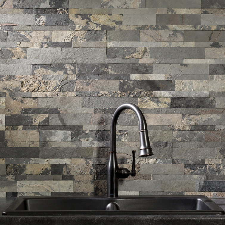 Medley Slate Natural Stone Peel and Stick Mosaic Tile