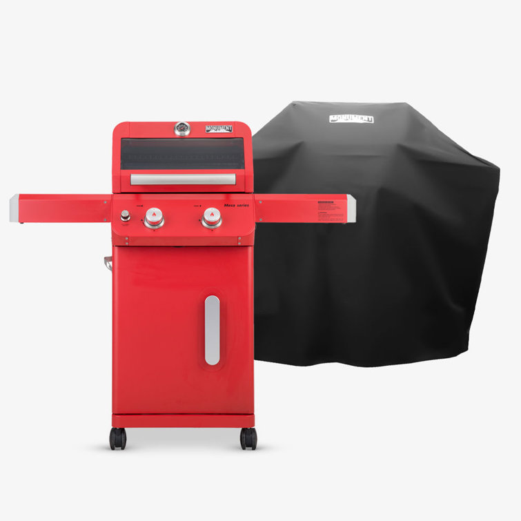 Mesa Series Red Stainless Steel 2-Burner Propane Gas Grill