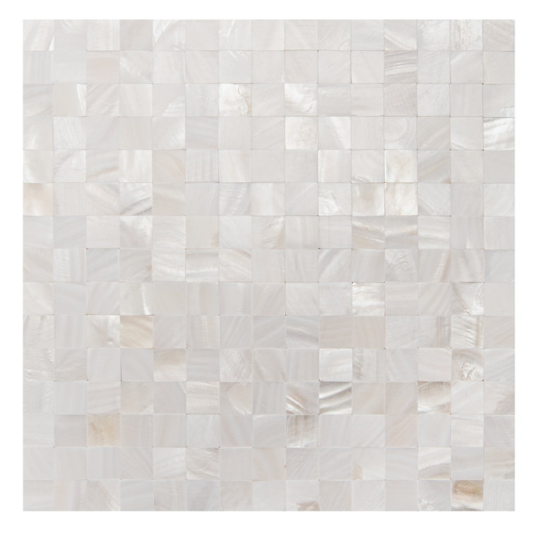12" x 12" White Mother of Pearl Mosaic Tile