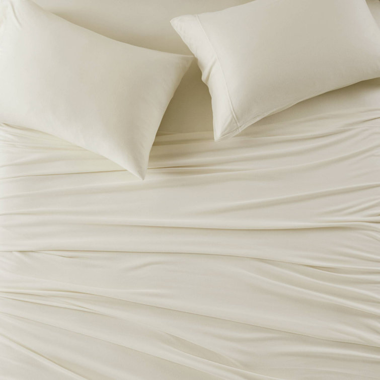 Dark Grey Twin XL Jersey Knit Polyester Sheet Set