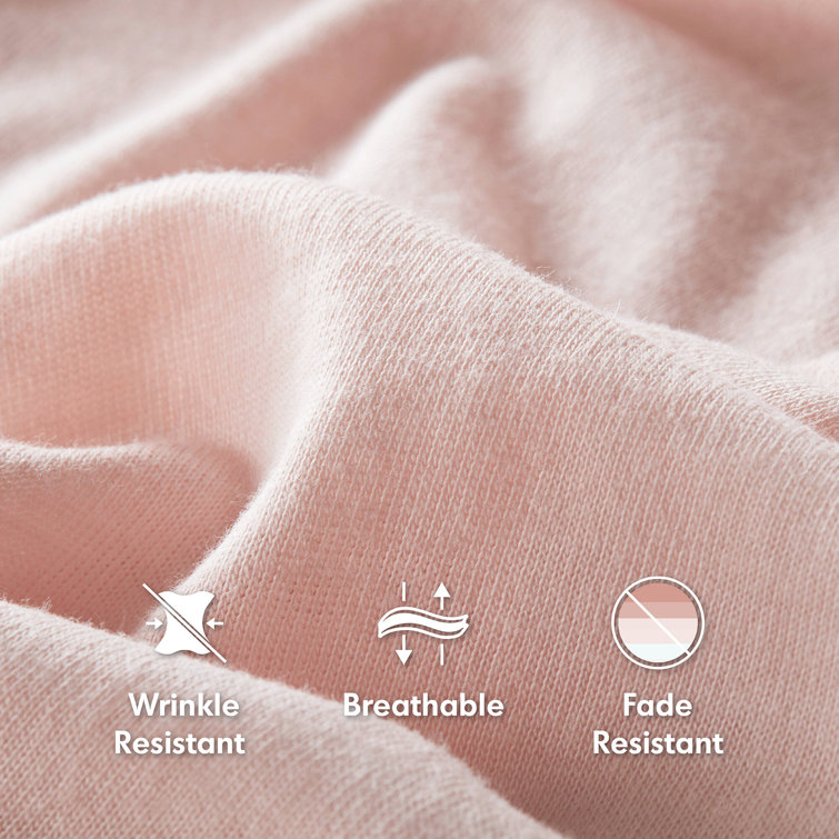 Blush Twin XL Cotton Blend Jersey Knit Sheet Set