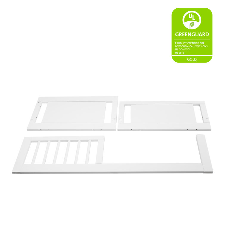 White Pinewood Junior Bed Conversion Kit for Toddler Crib