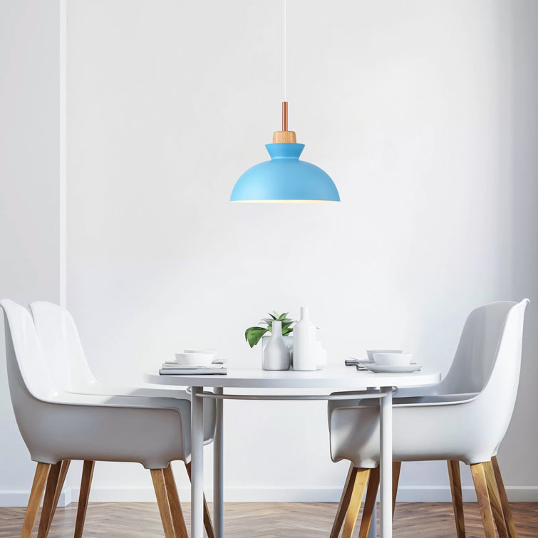 Blue Bird Aluminum Dome Pendant Light with Adjustable Cord