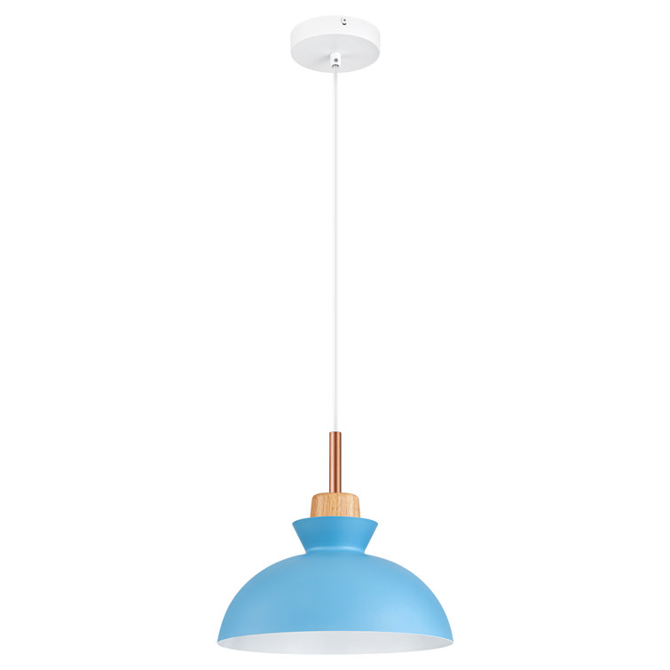 Blue Bird Aluminum Dome Pendant Light with Adjustable Cord