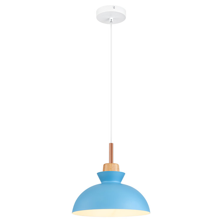 Blue Bird Aluminum Dome Pendant Light with Adjustable Cord