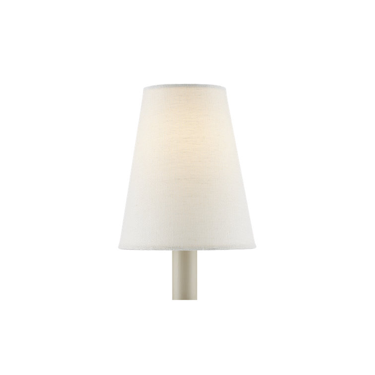 Off-White Grasscloth Tapered Chandelier Shade