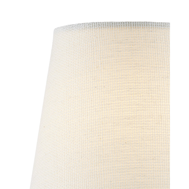 Off-White Grasscloth Tapered Chandelier Shade