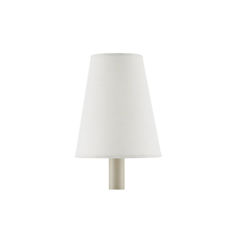 Off-White Grasscloth Tapered Chandelier Shade