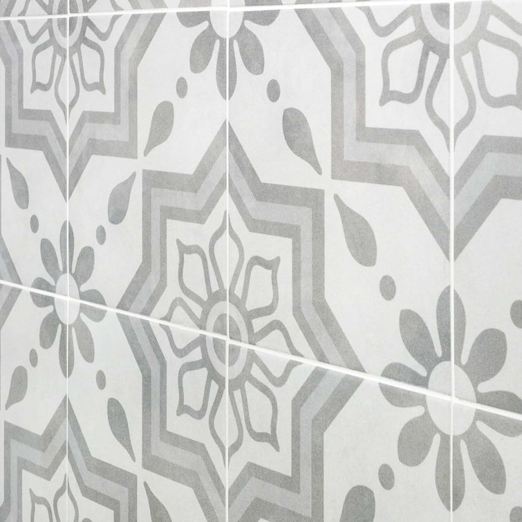 Cabello 9" x 9" Gray Matte Porcelain Tile