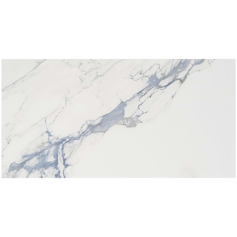 Calacatta Indigo 12" x 24" Polished Porcelain Floor and Wall Tile