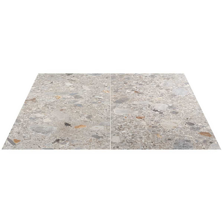 Venitia Matte Gray Porcelain 24" x 24" Floor and Wall Tile