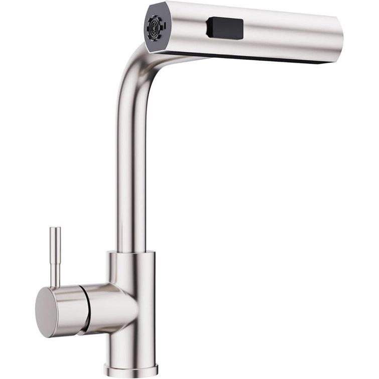 Brushed Nickel Single Handle Pull Down Kitchen Faucet with Spray