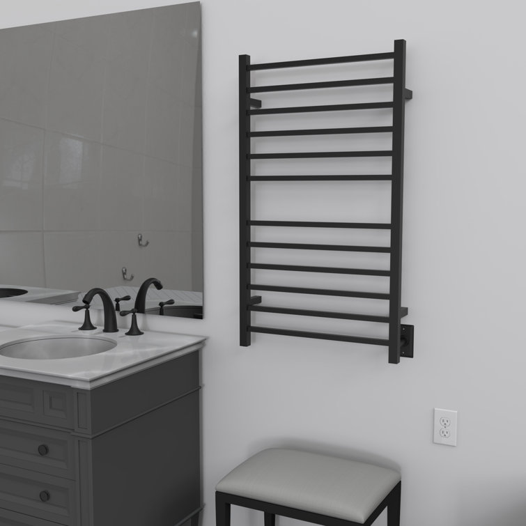 Matte Black Stainless Steel Wall Mounted Towel Warmer