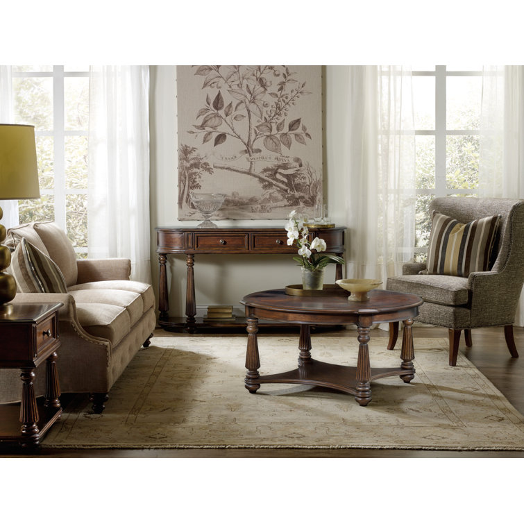 Leesburg 60'' Brown Mahogany Demilune Console Table