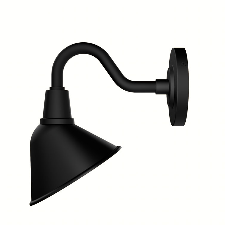 Cassius Matte Black Outdoor Metal Wall Sconce