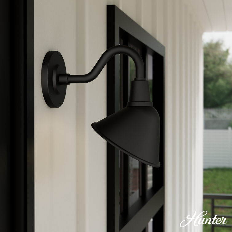 Cassius Matte Black Outdoor Metal Wall Sconce