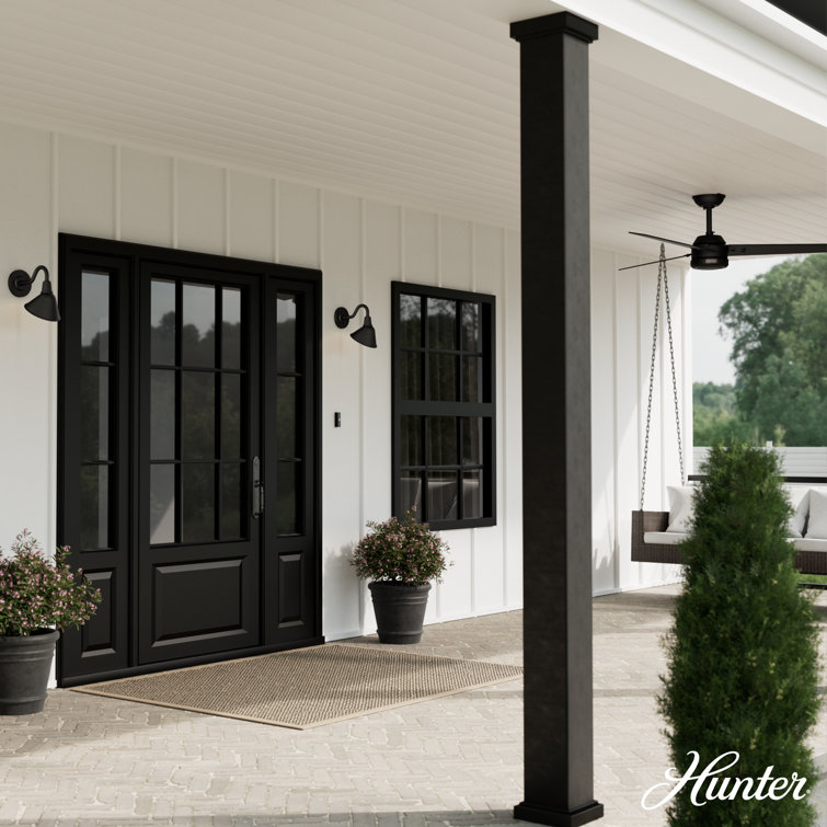 Cassius Matte Black Outdoor Metal Wall Sconce
