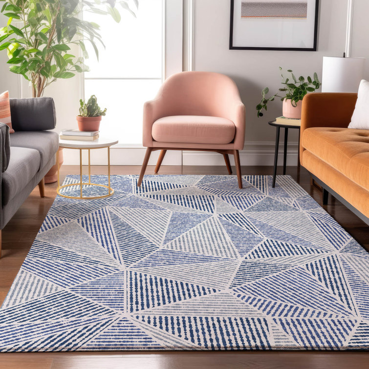 Red Rectangular Washable Synthetic Rug, 46" x 30"