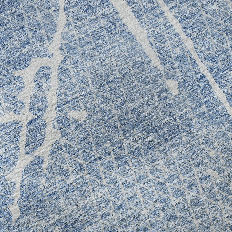 Red 5' x 7' Washable Synthetic Rectangular Rug