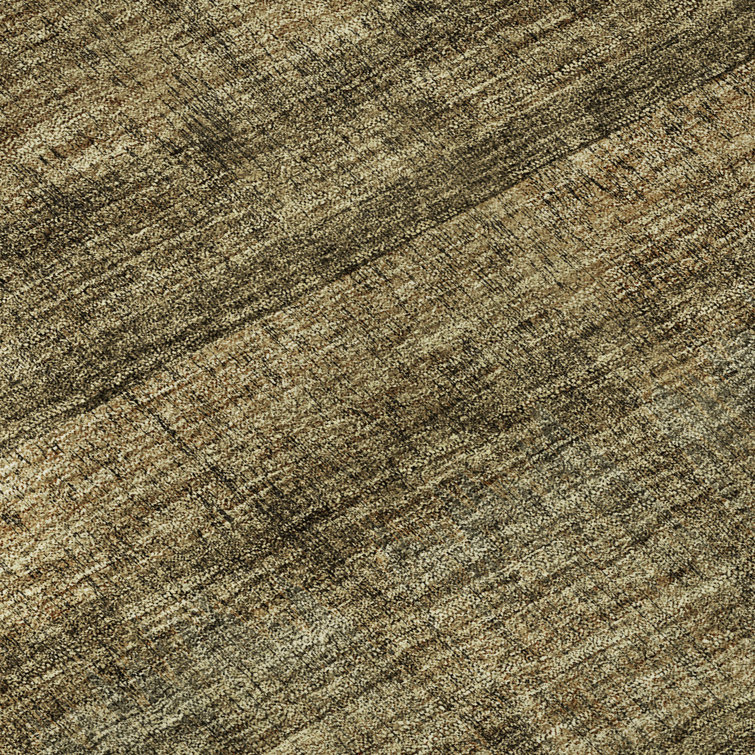 Red and Brown 8' x 10' Synthetic Stripe Rug