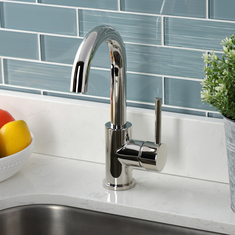 Polished Nickel Single-Handle Deck Mount Bar Faucet