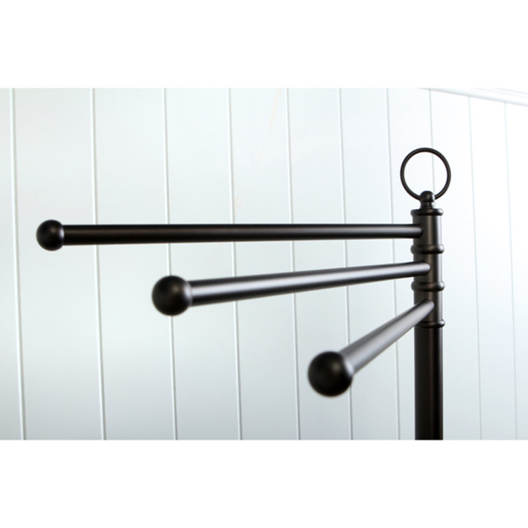 Oil Rubbed Bronze Freestanding Triple Towel Rack