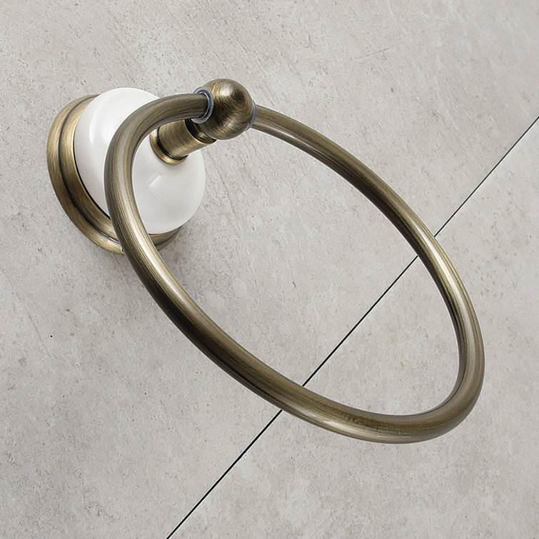 Antique Brass Victorian Wall Mounted Towel Ring