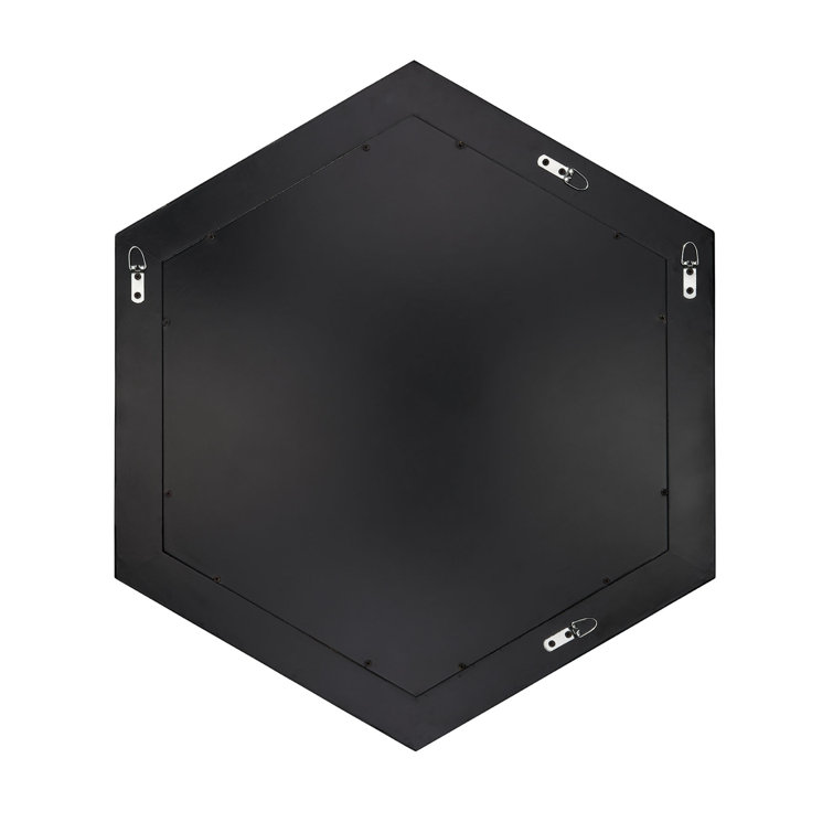 Hexagonal Blue Mother of Pearl Wall Mirror