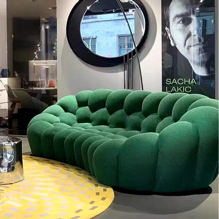 Modern Green Tufted Cloud Sofa with Foam Padding
