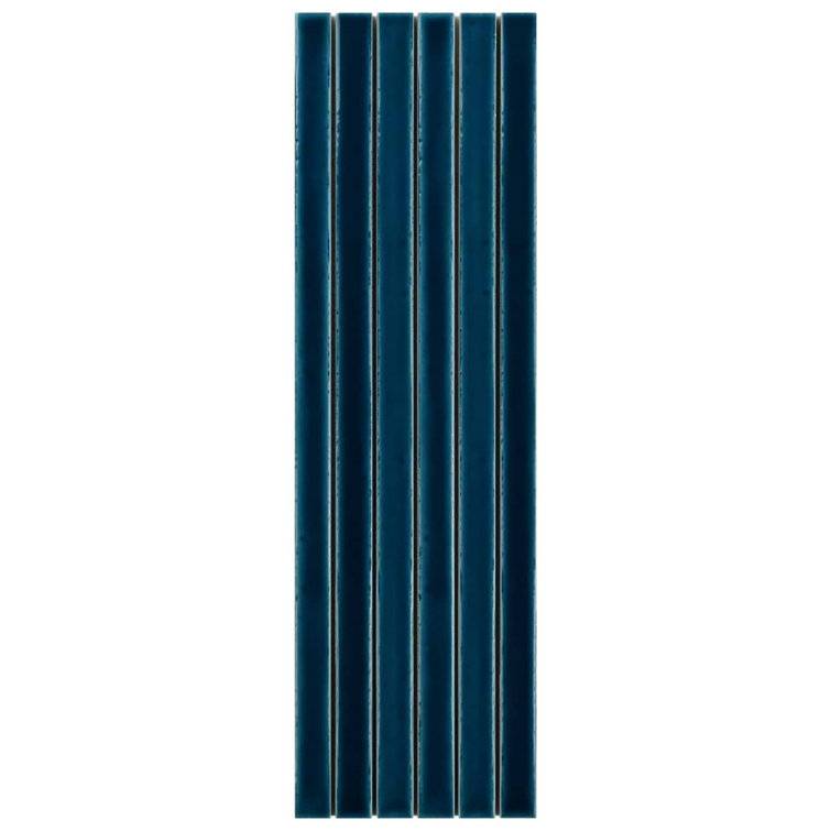 Sapphire Blue Glossy Ceramic Mosaic Wall Tile Sheet